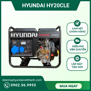 Máy phát điện 2kw chạy dầu cho gia đình văn phòng. Hyundai DHY-20CLE