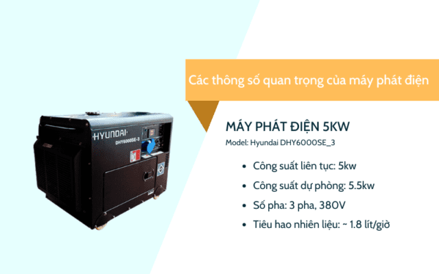 công suất máy phát điện