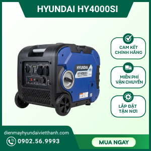 Máy phát điện 4KW chạy xăng siêu chống ồn – Hyundai HY4000SI